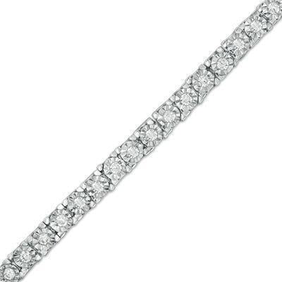 Real Round Cut Diamond Tennis Bracelet 2.70 Carat Prong Set White Gold 14K