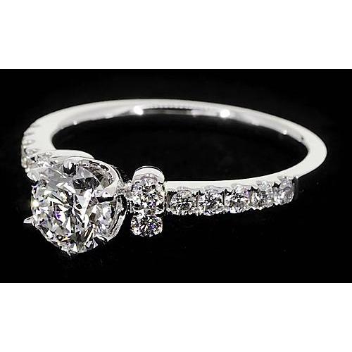 Real Round Diamond Engagement Ring 2 Carats Simple Jewelry New 3