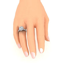 Real Round Diamond Halo Ring 5 Carats White Gold