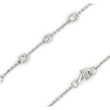 Real Round Diamond Station Bracelet 3.30 Carats 11 Stones White Gold 14K