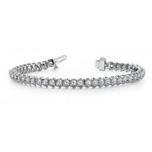 Real Round Diamond Tennis Bracelet Solid 4 Prong Set White Gold 8.80 Carats