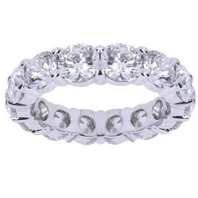 Real Round Diamond Wedding Band Ring White Gold 14K 7 Carats