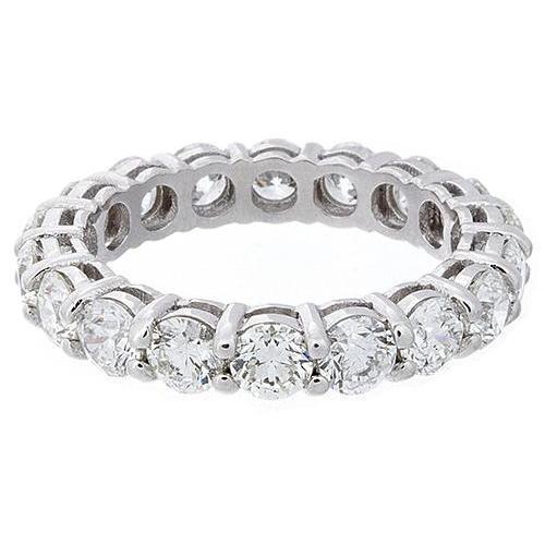 Real Round Diamond Wedding Eternity Ladies Band Gold Jewelry 5.10 Carats