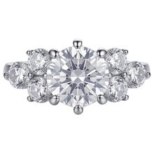 Real Round Natural Earth Mined DIAMOND ( NOT LAB GROWN ) Engagement Ring 3.80 Ct Basket Setting White Gold 14K