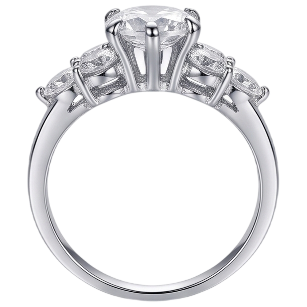 Real Round Natural Earth Mined DIAMOND ( NOT LAB GROWN ) Engagement Ring 3.80 Ct Basket Setting White Gold 14K