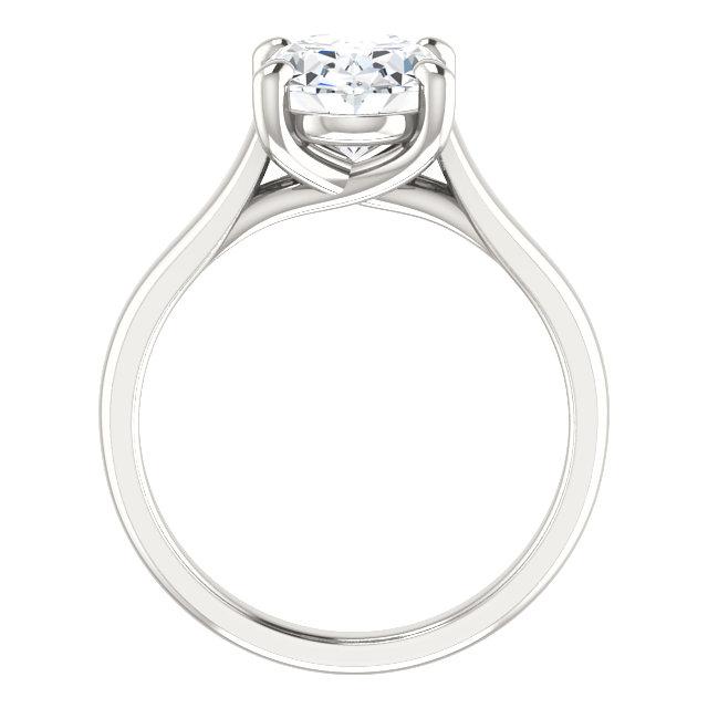 Real Solitaire Engagement Ring 4 Carats Trellis Setting Women Jewelry