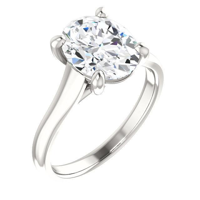 Solitaire Engagement Ring 4 Carats Trellis Setting Women Jewellery Natural Earth Mined Diamond