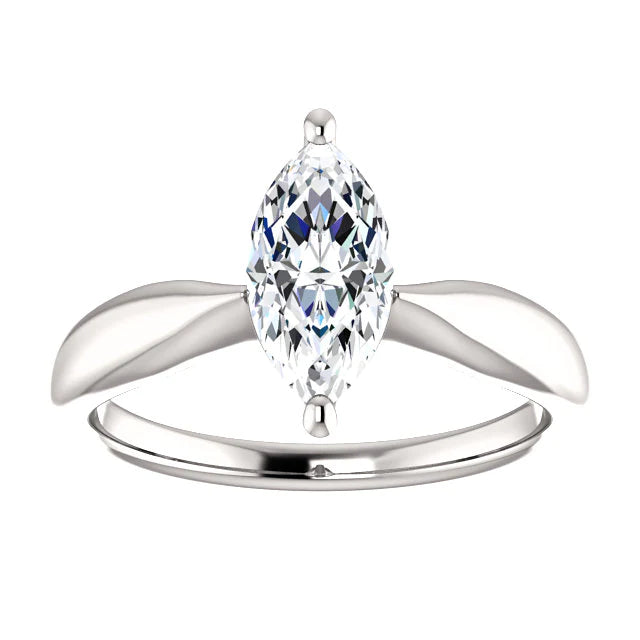 Real Solitaire Marquise Diamond Ring 2.50 Carats