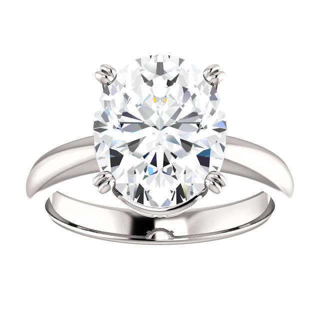 Real Solitaire Ring 4 Carats Double Claw Prong Setting Jewelry3