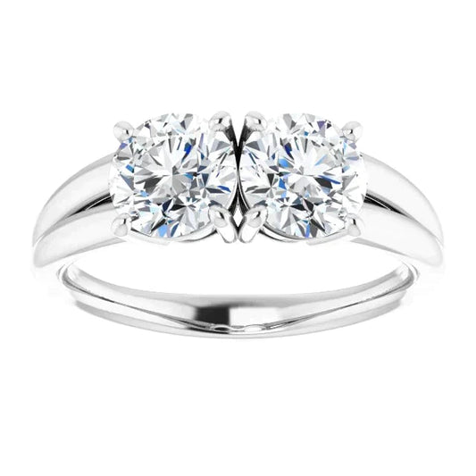 Real Two Stone Real Diamond 
