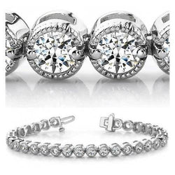 Real Vintage Inspired Natural Earth Mined Diamond Bracelet 20 Carat