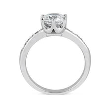 Real White Gold 2 Carat Round Brilliant Diamond Solitaire 
