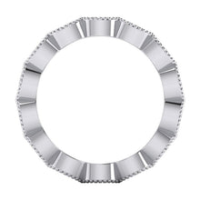 Real White Gold Eternity Band Milgrain  Jewelry