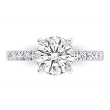 Real Diamond Engagement Ring 2.50 Carats Round Diamonds White Gold 14K