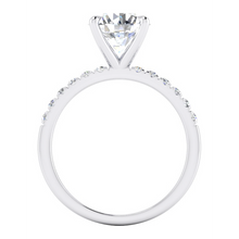 Real Diamond Engagement Ring 2.50 Carats Round Diamonds White Gold 14K