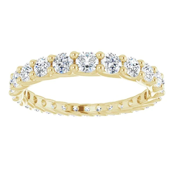 Real Natural Earth Mined Diamond Eternity Band 3.75 Carats Trellis Setting Women Jewellery New