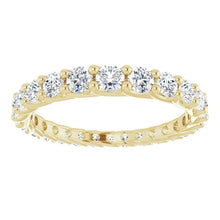 Real Natural Earth Mined Diamond Eternity Band 3.75 Carats Trellis Setting Women Jewellery New