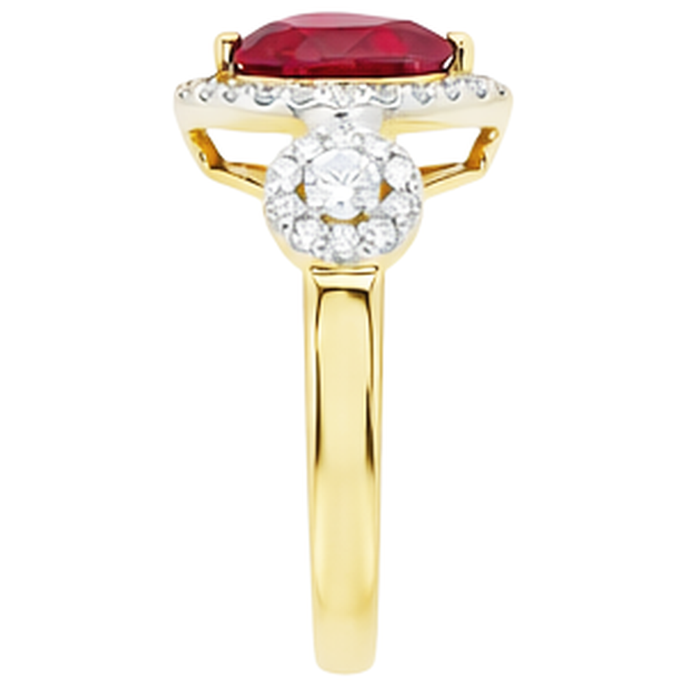Red Heart Cut Ruby Natural Earth Mined Diamond Ring 6.65 Ct Jewellery Yellow Gold