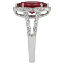 Red Marquise Cut Halo Ruby Natural Earth Mined Diamond Ring White Gold 5.55 Ct