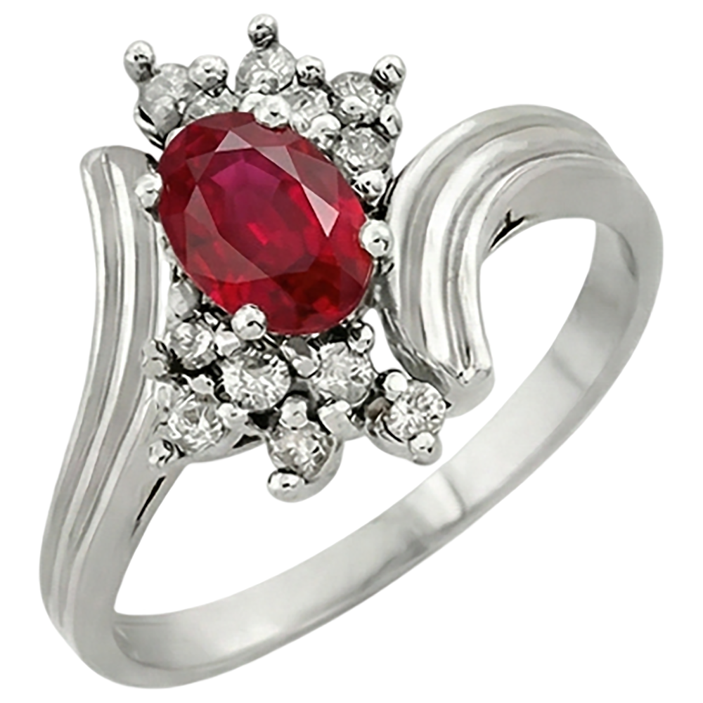 natural round ruby 1.50ct ring close up detail