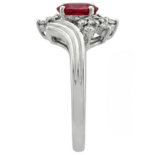 natural round ruby 1.50ct ring top view