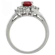 natural round ruby 1.50ct ring profile view