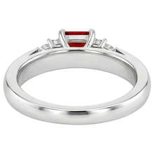 natural round ruby 3.40ct ring with diamond accents
