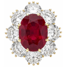 Red Ruby Gemstone Cocktail Ring