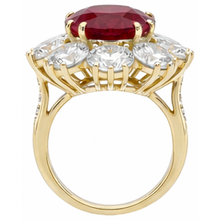 Red Ruby Gemstone Cocktail Ring