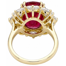 Red Ruby Gemstone Cocktail Ring