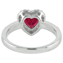 Red Ruby Gemstone With Natural Earth Mined Diamond Ring White Gold Jewellery 3.20 Carats