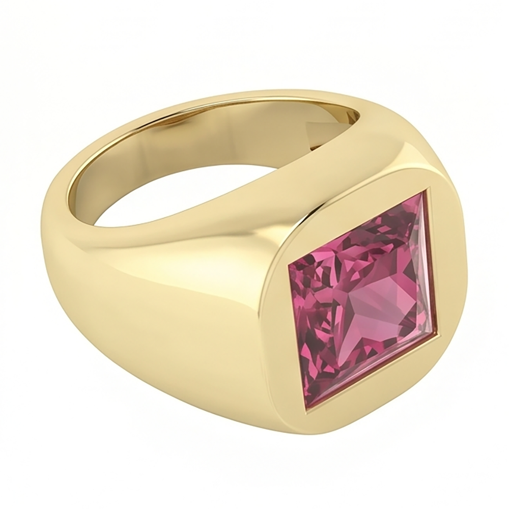 Red Ruby Signet Ring