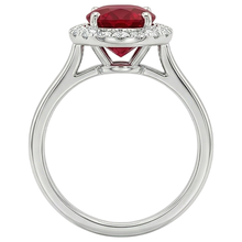 Red Ruby With Natural Earth Mined DIAMOND ( NOT LAB GROWN )s 3.75 Ct Ring 14K Gold White New