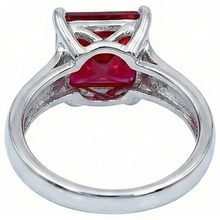 Red Solitaire Ruby Women Ring 2.25 Carats White Gold 14K