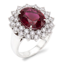 Red Tourmaline And Natural Earth Mined Diamonds 6.5 Ct Engagement Ring 14K Gold