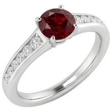 Ring 1.10 Carats Burma Ruby Natural Earth Mined Diamond Accented White Gold 14K Jewellery