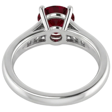 Ring 1.10 Carats Burma Ruby Natural Earth Mined Diamond Accented White Gold 14K Jewellery