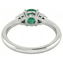 Ring 1 Carat Columbian Green Emerald Natural Earth Mined Diamond Accented Women Jewellery