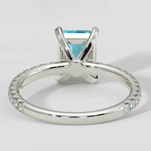 Ring Paraiba Tourmaline 1.50ct Emerald Style