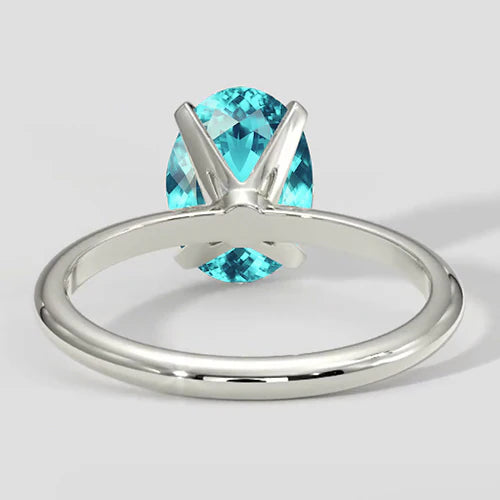 Ring Paraiba Tourmaline 2.50 Carats Oval Cut