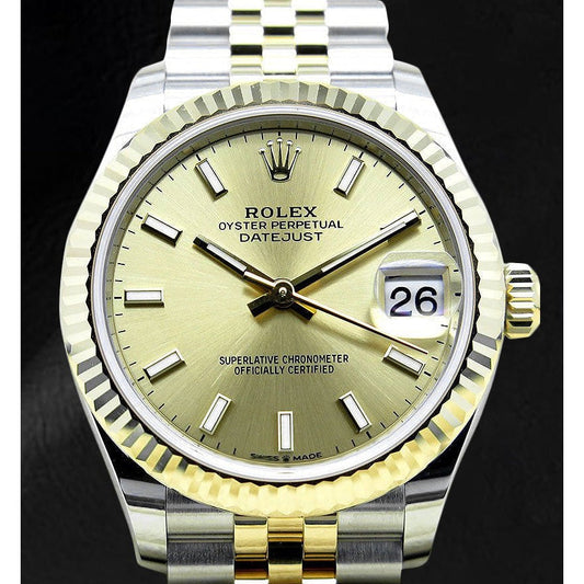 Rolex 278273 Datejust 31mm Champagne Luminous Two Tone Watch