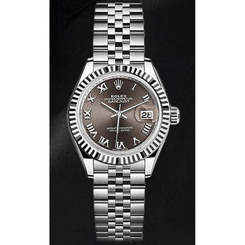 Rolex 279174 Ladies Datejust 28mm Dark Grey Roman Dial Watch