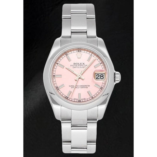 Rolex 31mm 178240 Date-just Pink Luminous Dial Ladies Watch
