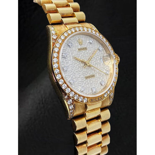 Rolex 31mm Date-just 68158 Jubilee Diamond Dial Women Watch