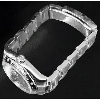 Rolex Datejust 31mm Black Roman Diamond Stainless Steel Women's Watch