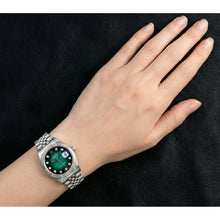 Rolex Datejust 36 mm Green Diamond Dial Stainless Steel Watch