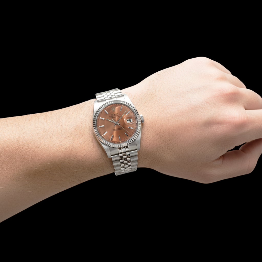 Rolex Datejust 36 mm Salmon Stick Dial Stainless Steel Watch