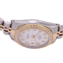 Rolex Datejust Midsize 31 mm Grey Mother of Pearl Natural Earth Mined Diamond Dial Bezel Jubilee Bracelet Watch Ss & Gold