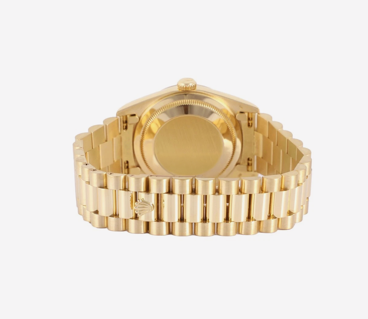 Rolex Day Date 36 Mm Men Watch Bark Finish Yellow Gold 18K Black