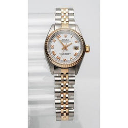 Rolex Dj Roman Dial Fluted Bezel Watch Ss & Gold Jubilee Bracelet